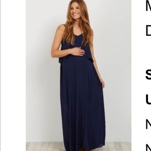 Navy blue maternity dress